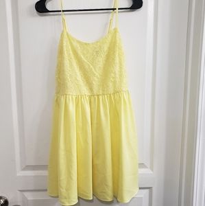 Yellow flowy dress